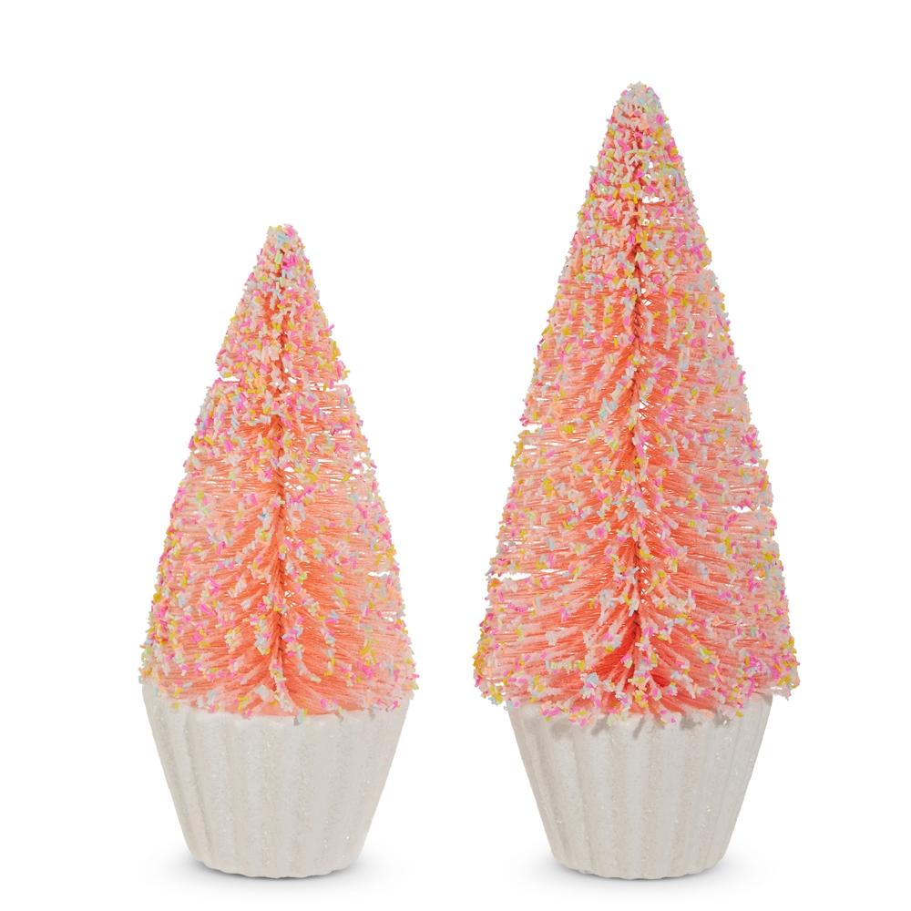 RAZ Imports 10.75" Sprinkle Bottle Brush Trees