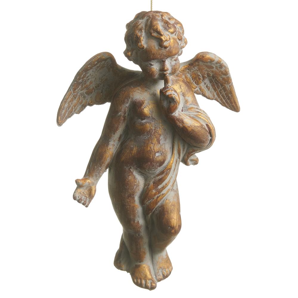 RAZ Imports 10" Antique Gold Angel Ornament