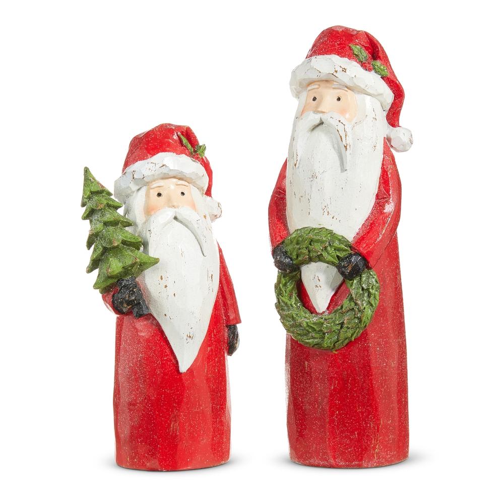 RAZ Imports 10" Carved Santas