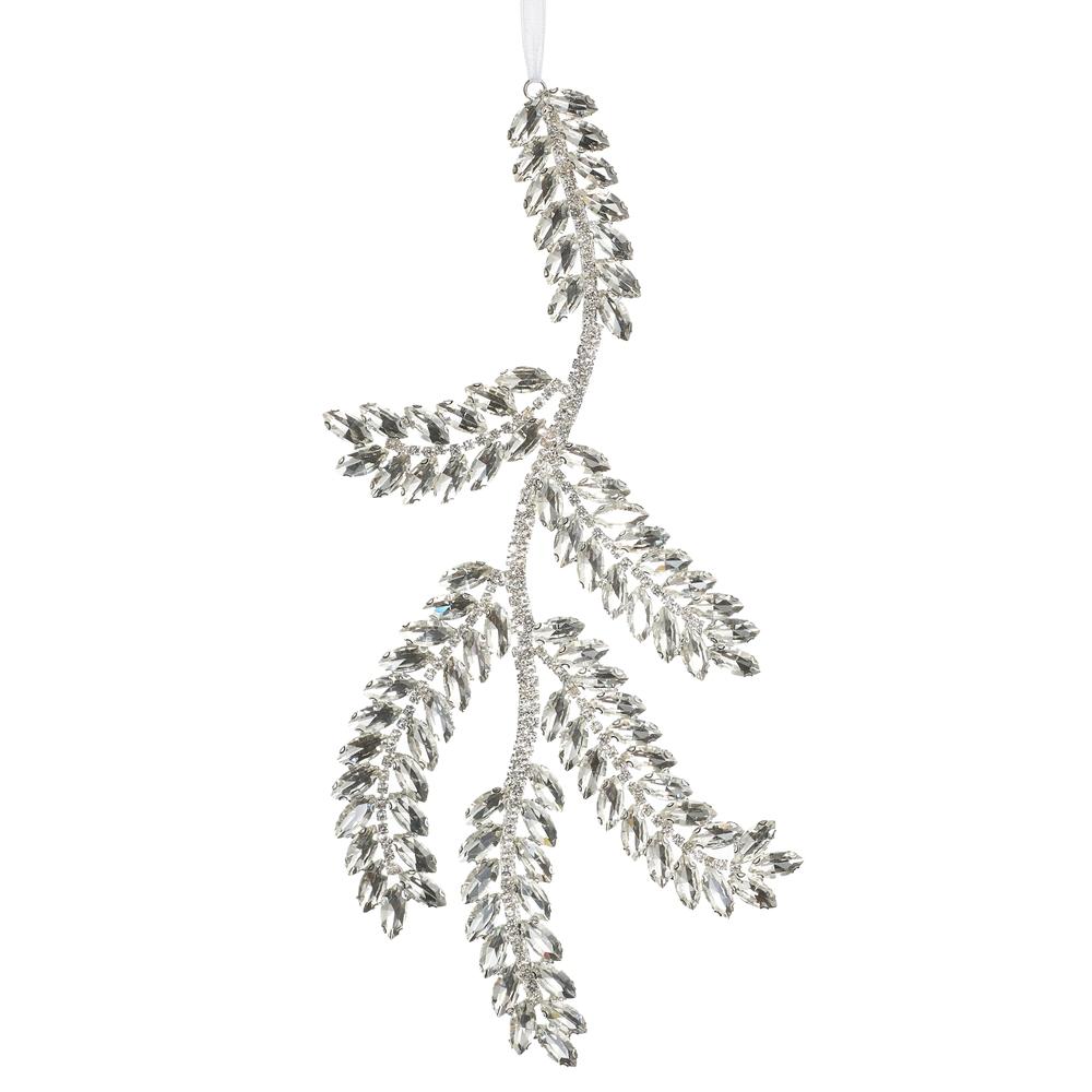 RAZ Imports 10" Clear Jewel Pine Branch Ornament