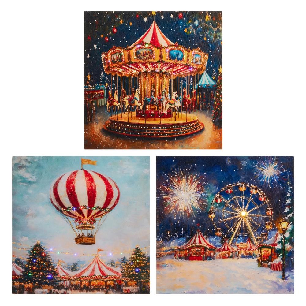 RAZ Imports 10" Fairgrounds Holiday Lit Print