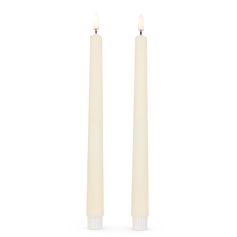 RAZ Imports 10" Ivory Taper Candles