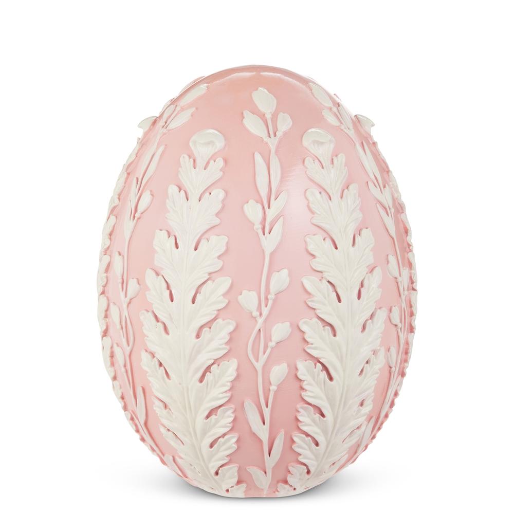 RAZ Imports 10" Pink Fretwork Egg