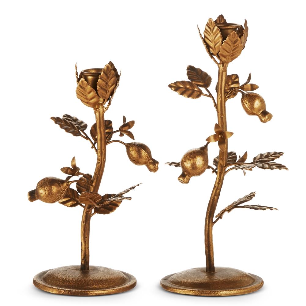 RAZ Imports 10" Pomegranate Candlesticks