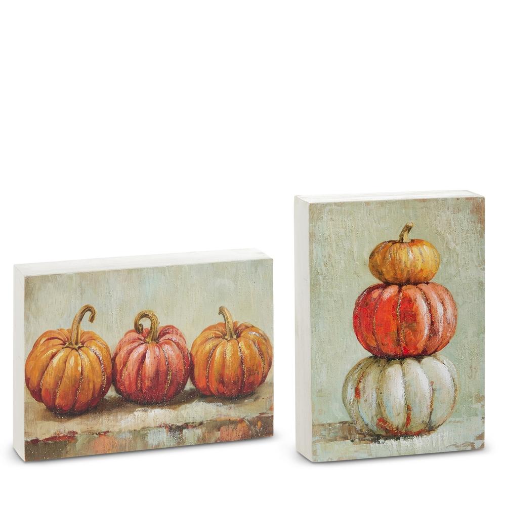 RAZ Imports 10" Pumpkin Trio Block