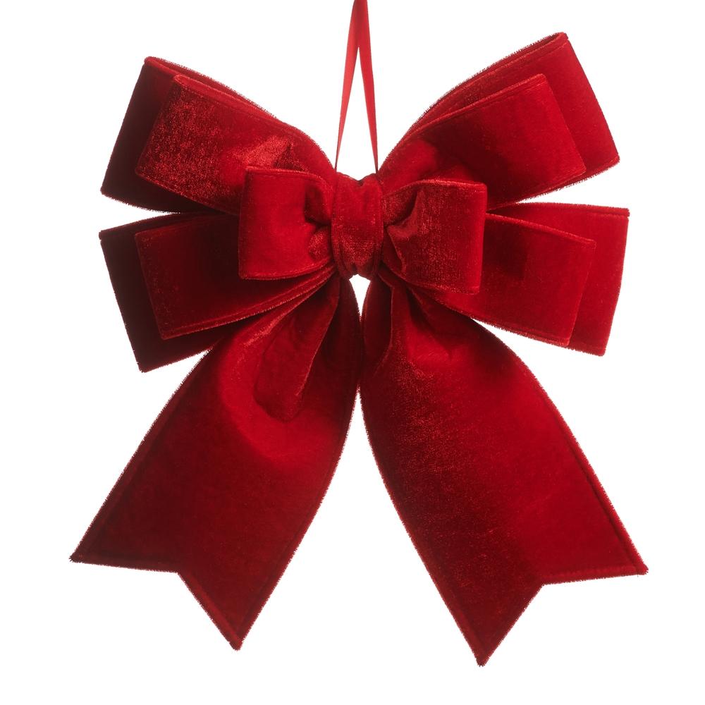 RAZ Imports 10" Red Velvet Bow Ornament