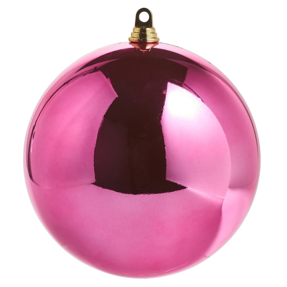 RAZ Imports 10" Shiny Fuchsia Ball Ornament