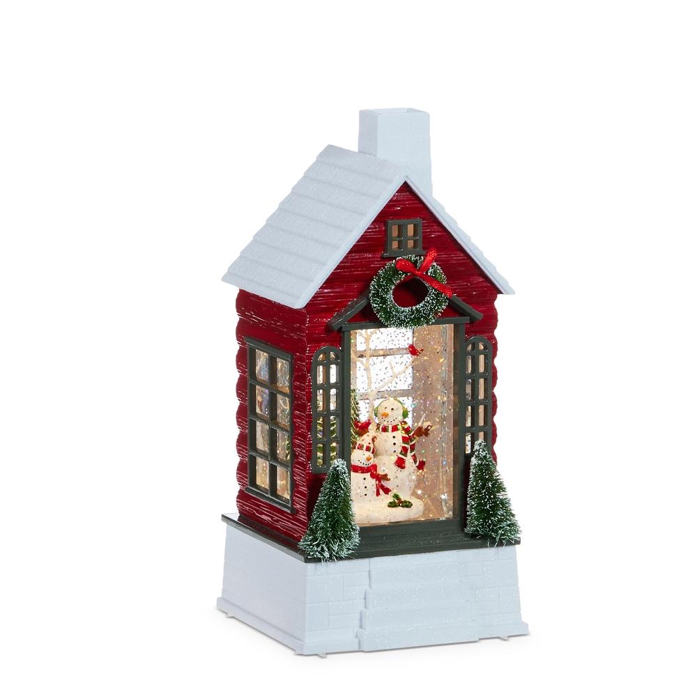 RAZ Imports 10" Snowman Lighted Water Cabin