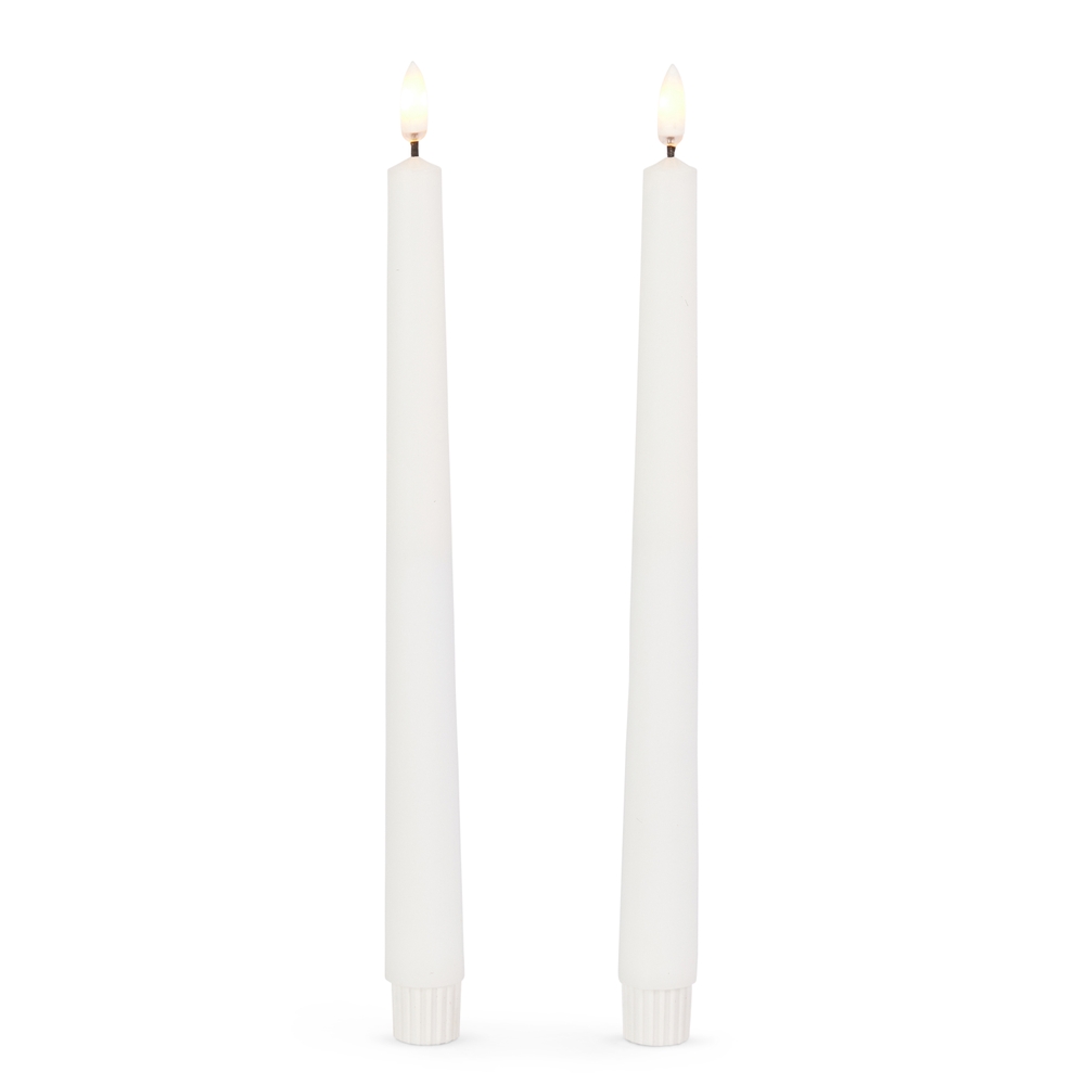 RAZ Imports 10" White Taper Candles