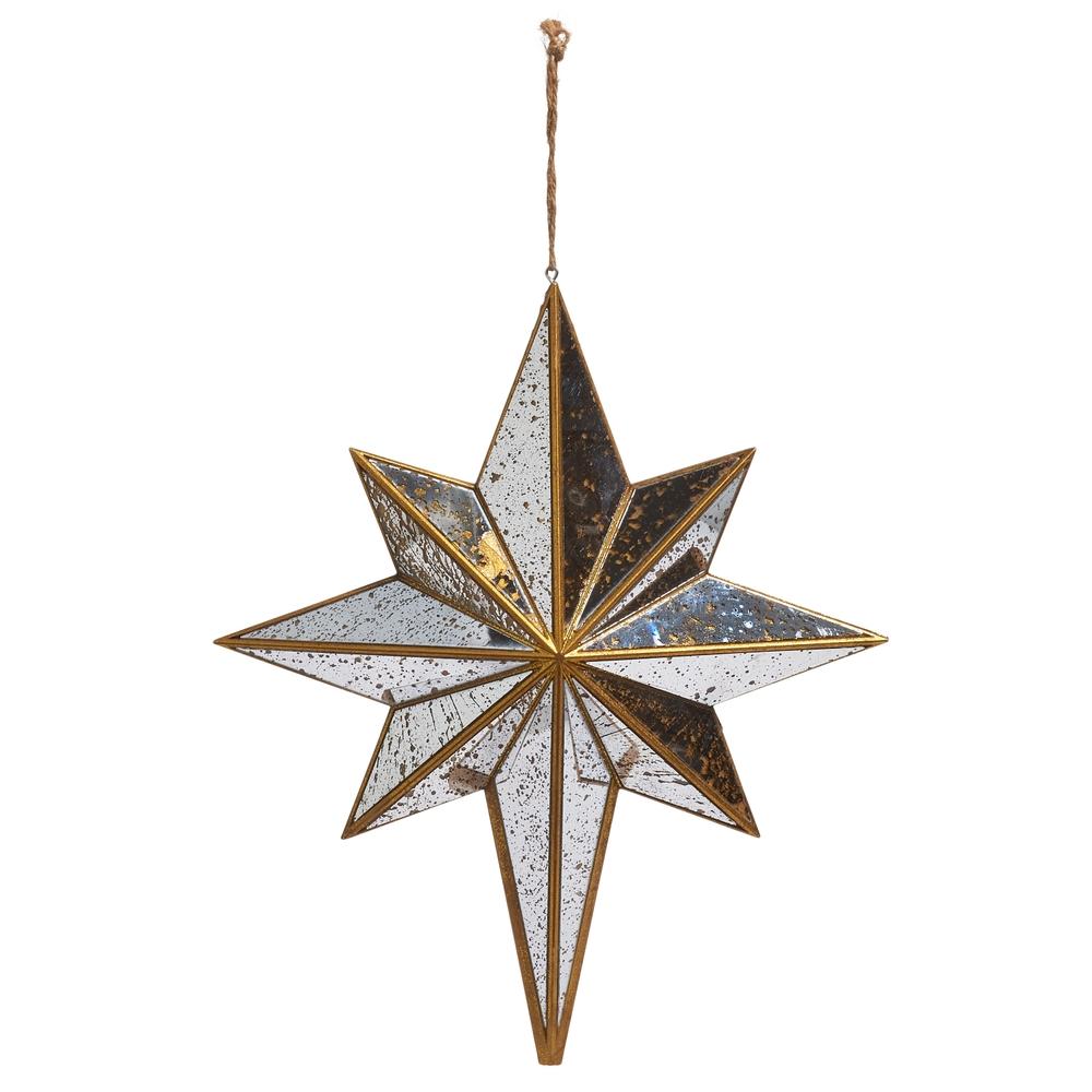 RAZ Imports 11.5" Distressed Mirrored Star Ornament