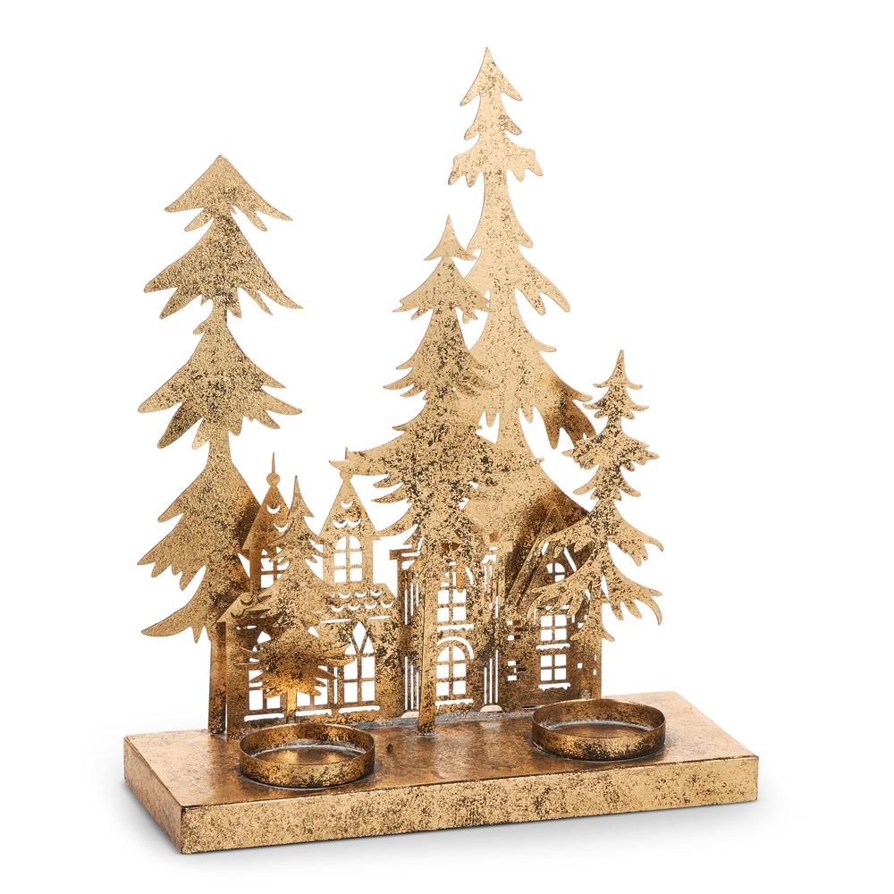 RAZ Imports 11.5" Gold Tree Candle Holder