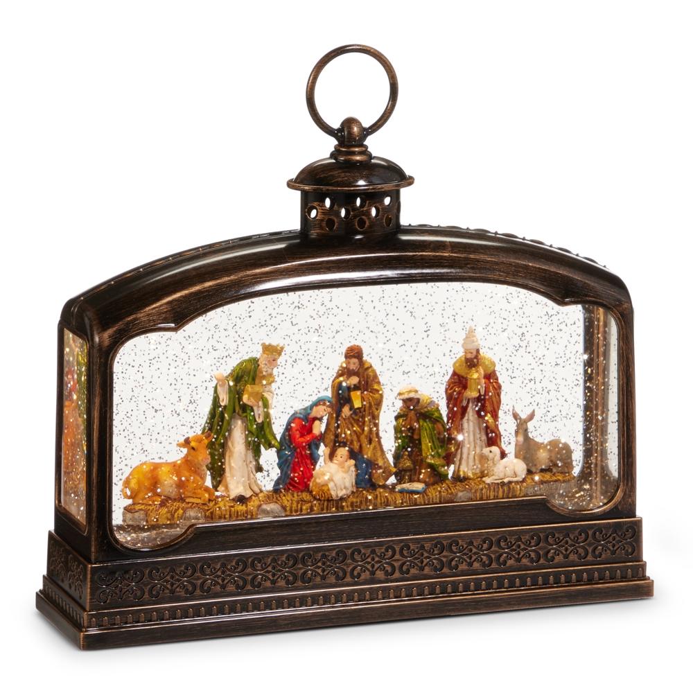RAZ Imports 11.5" Nativity Lighted Water Terrarium