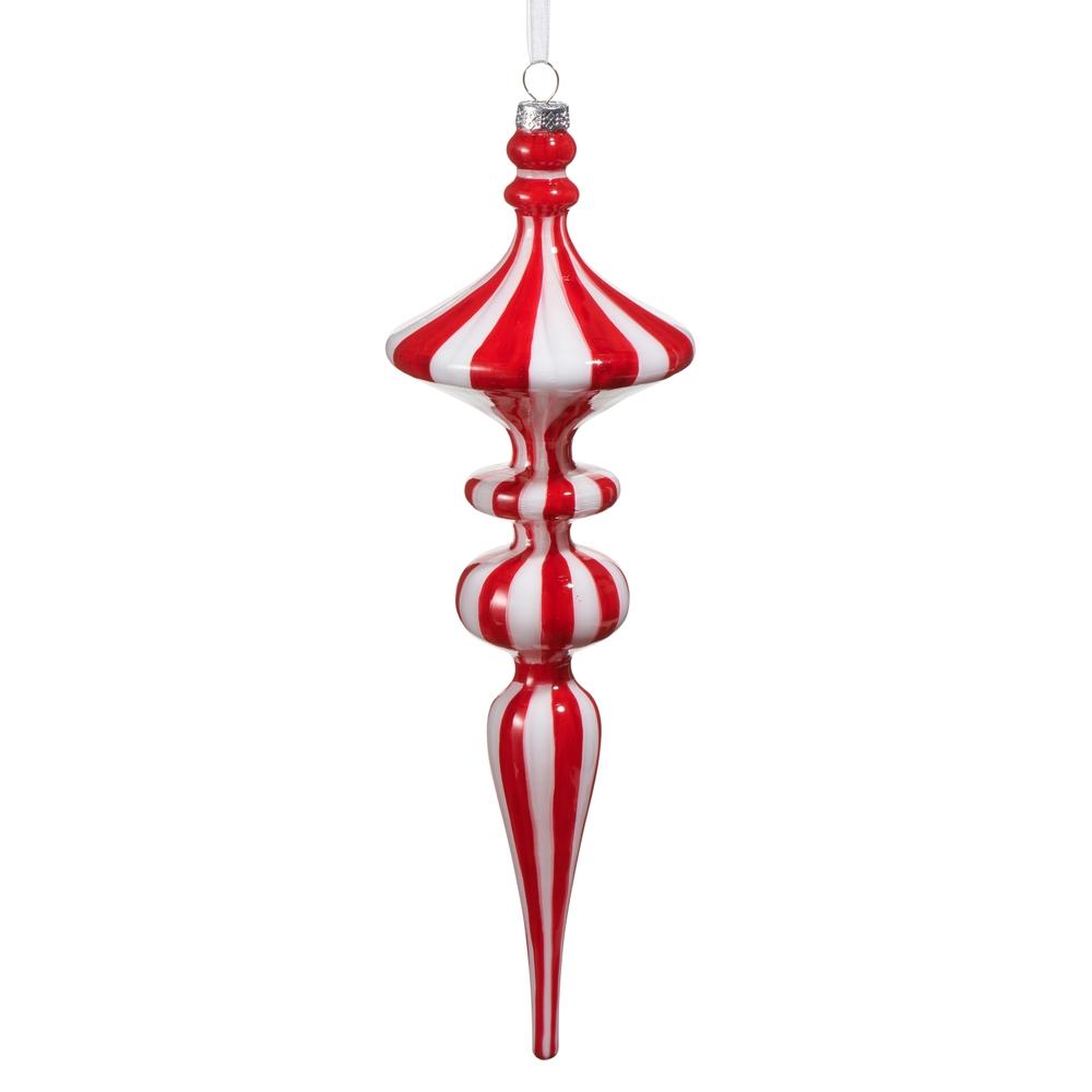 RAZ Imports 11.5" Striped Finial Ornament