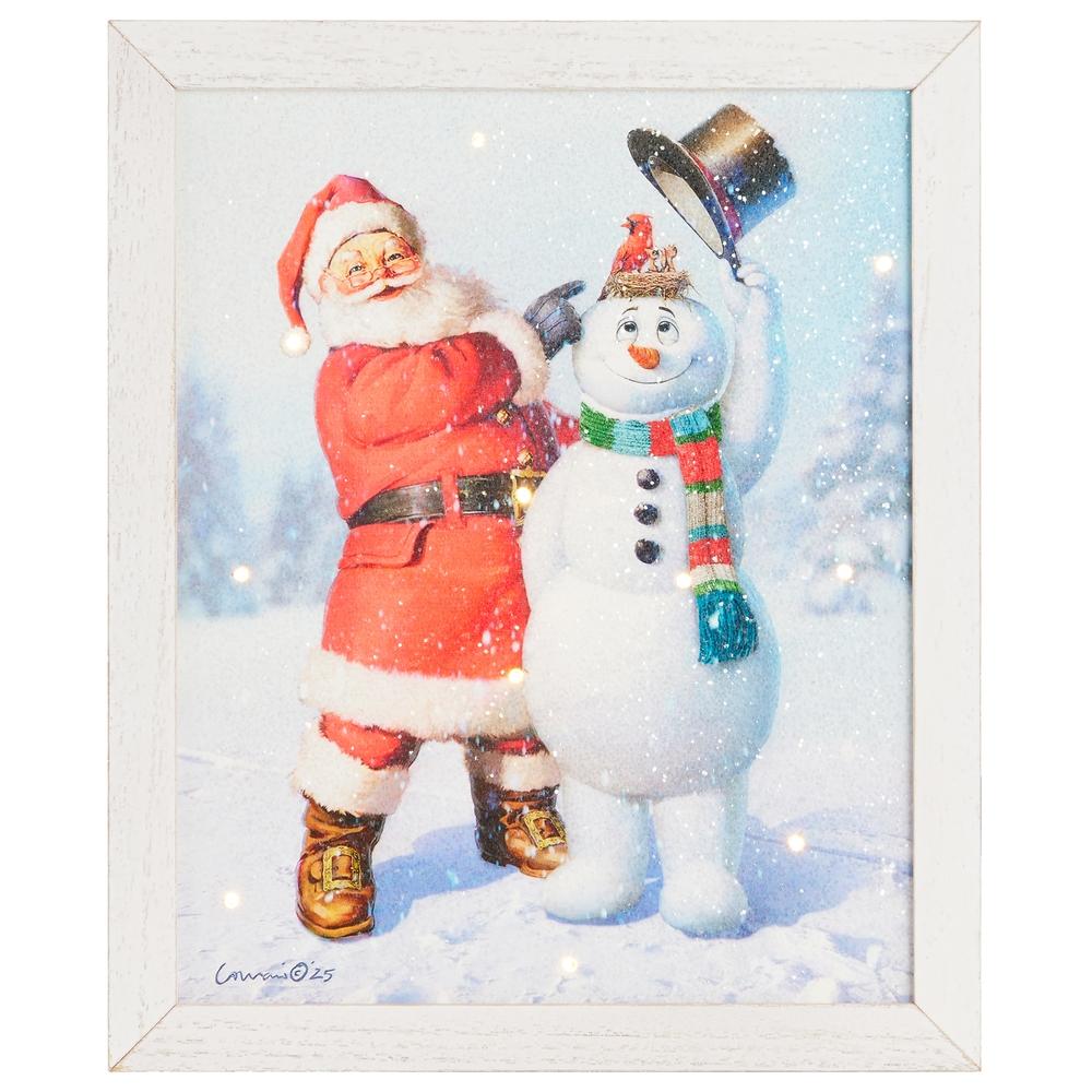 RAZ Imports 11.75" Hat Trick Santa Lit Print