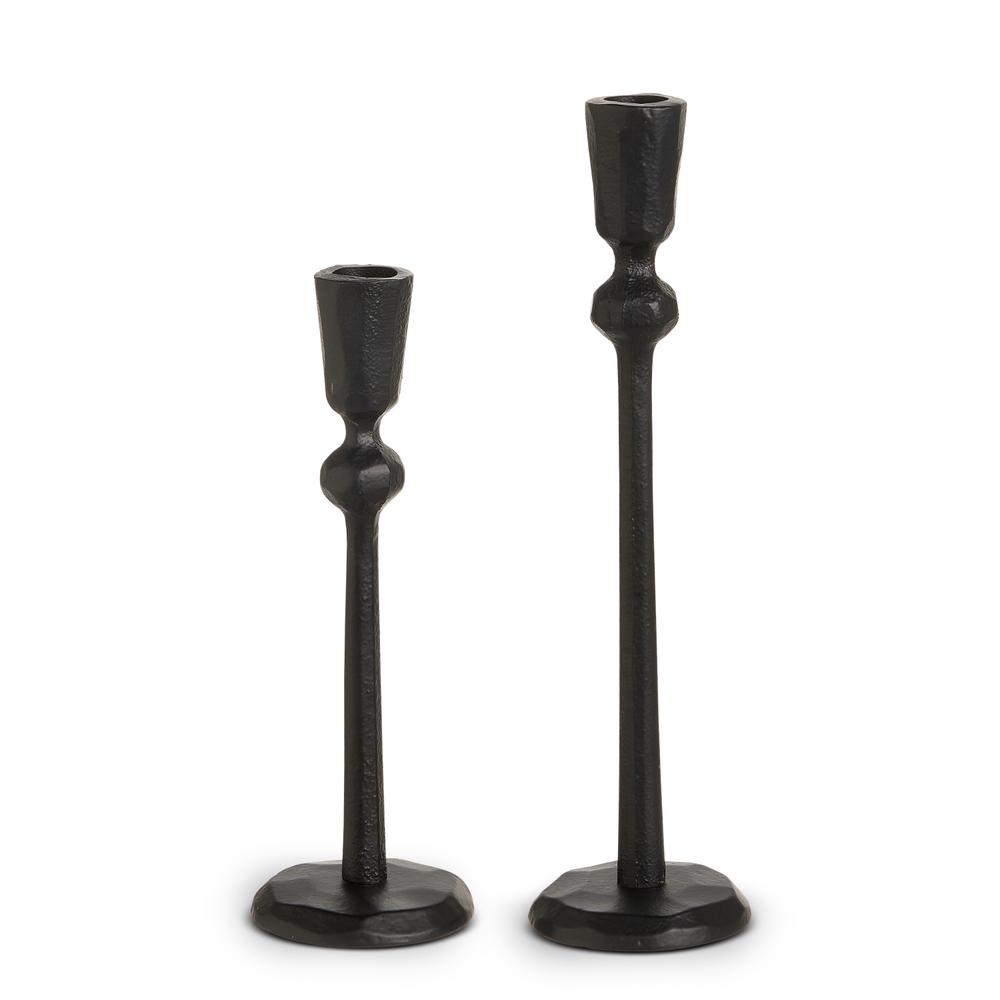RAZ Imports 11" Black Iron Candlesticks