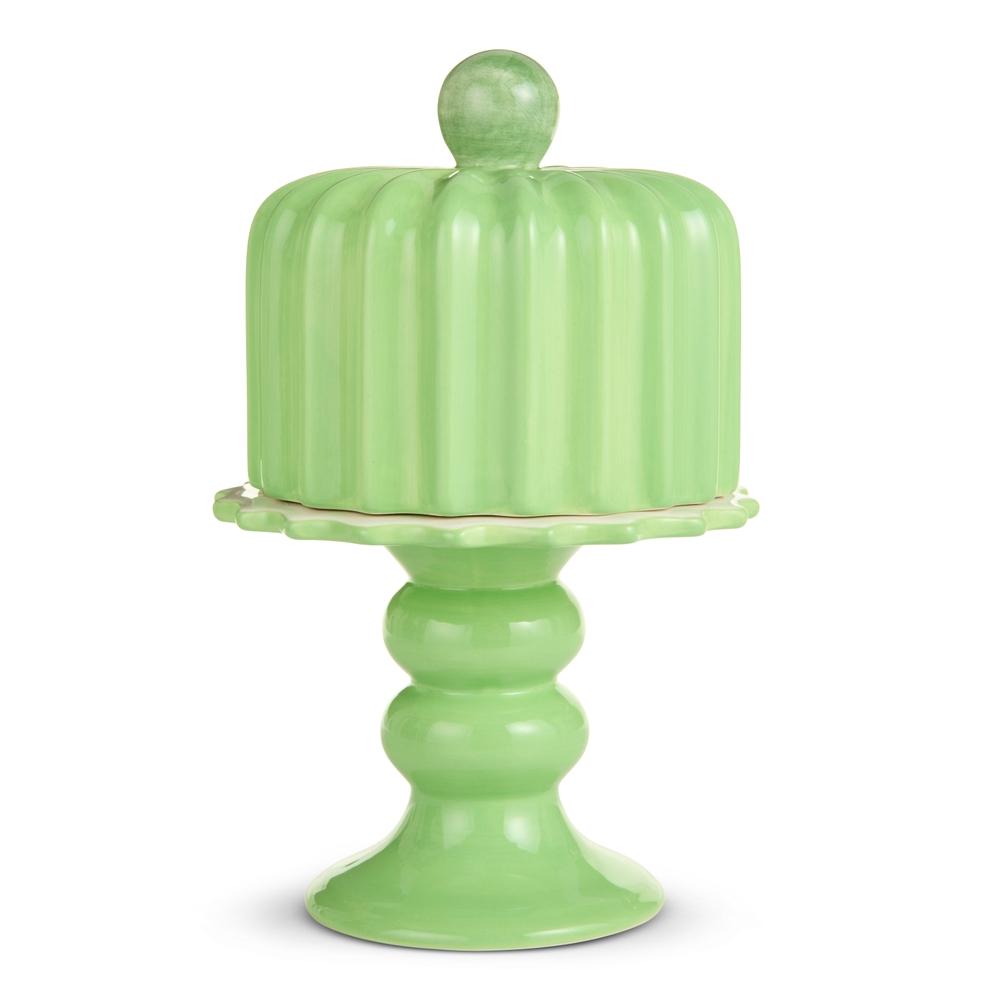 RAZ Imports 11" Green Cake Stand