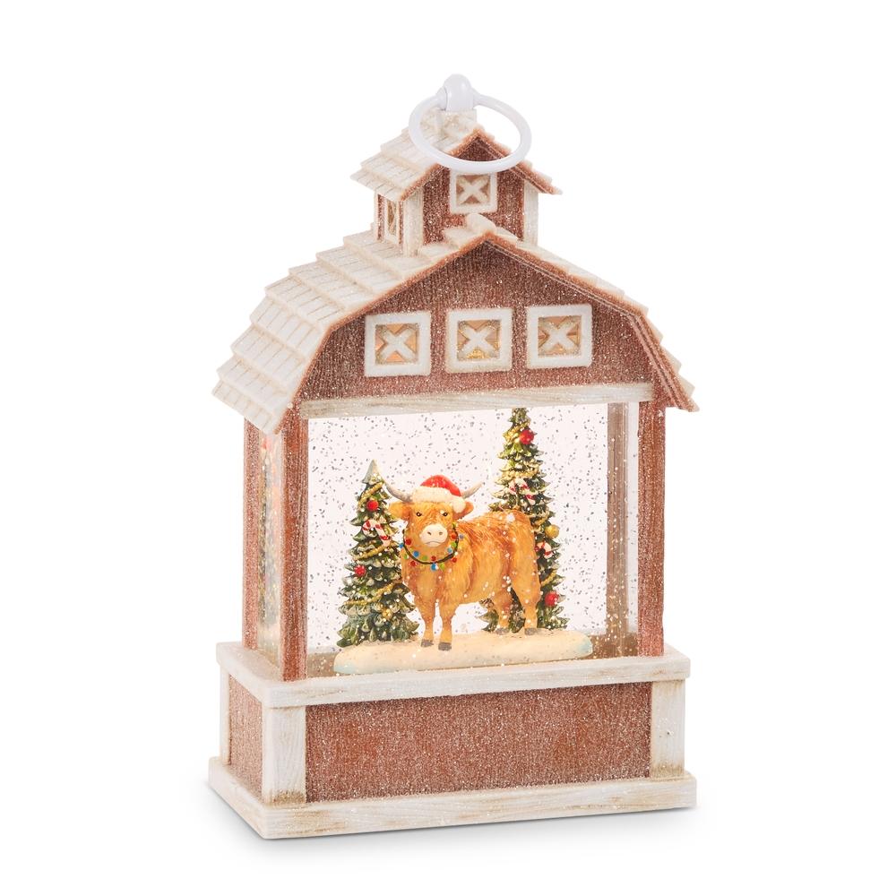 RAZ Imports 11" Highland Cow Water Lantern