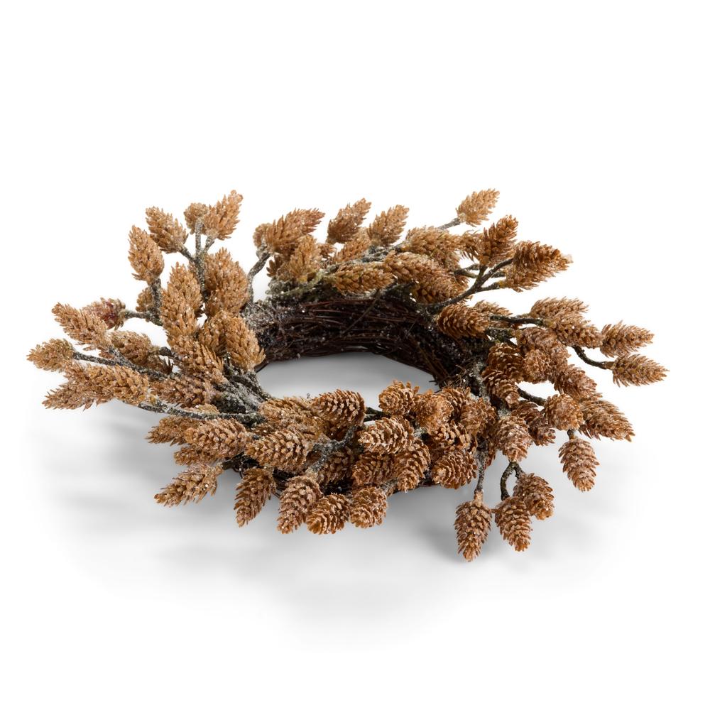 RAZ Imports 11" Iced Wheat Candle Ring