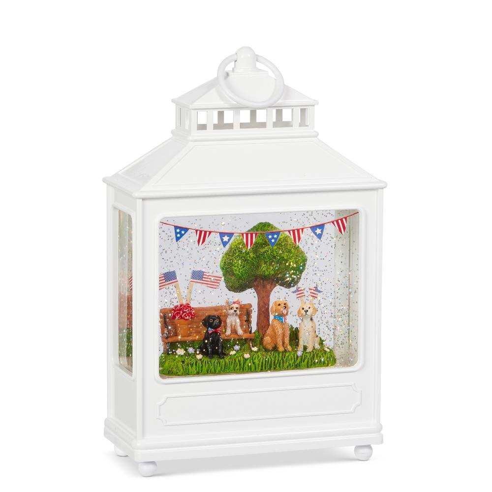 RAZ Imports 11" Patriotic Pup Lighted Water Lantern