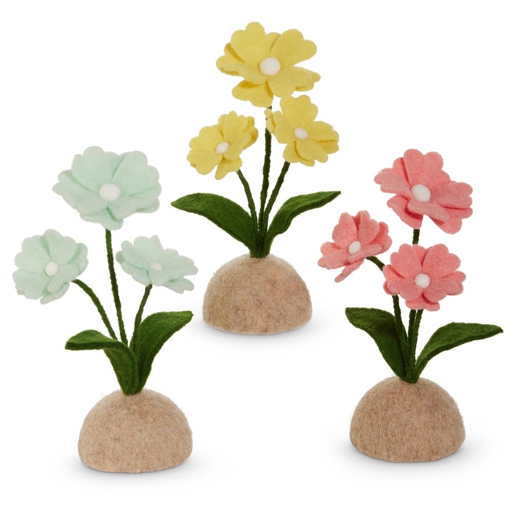 RAZ Imports 11" Spring Felt Flower Bush