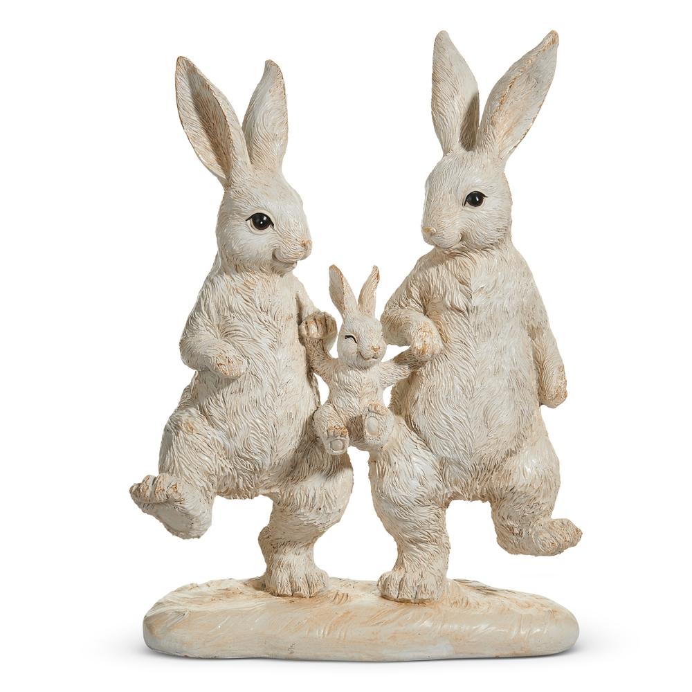 RAZ Imports 11" White Bunny Family