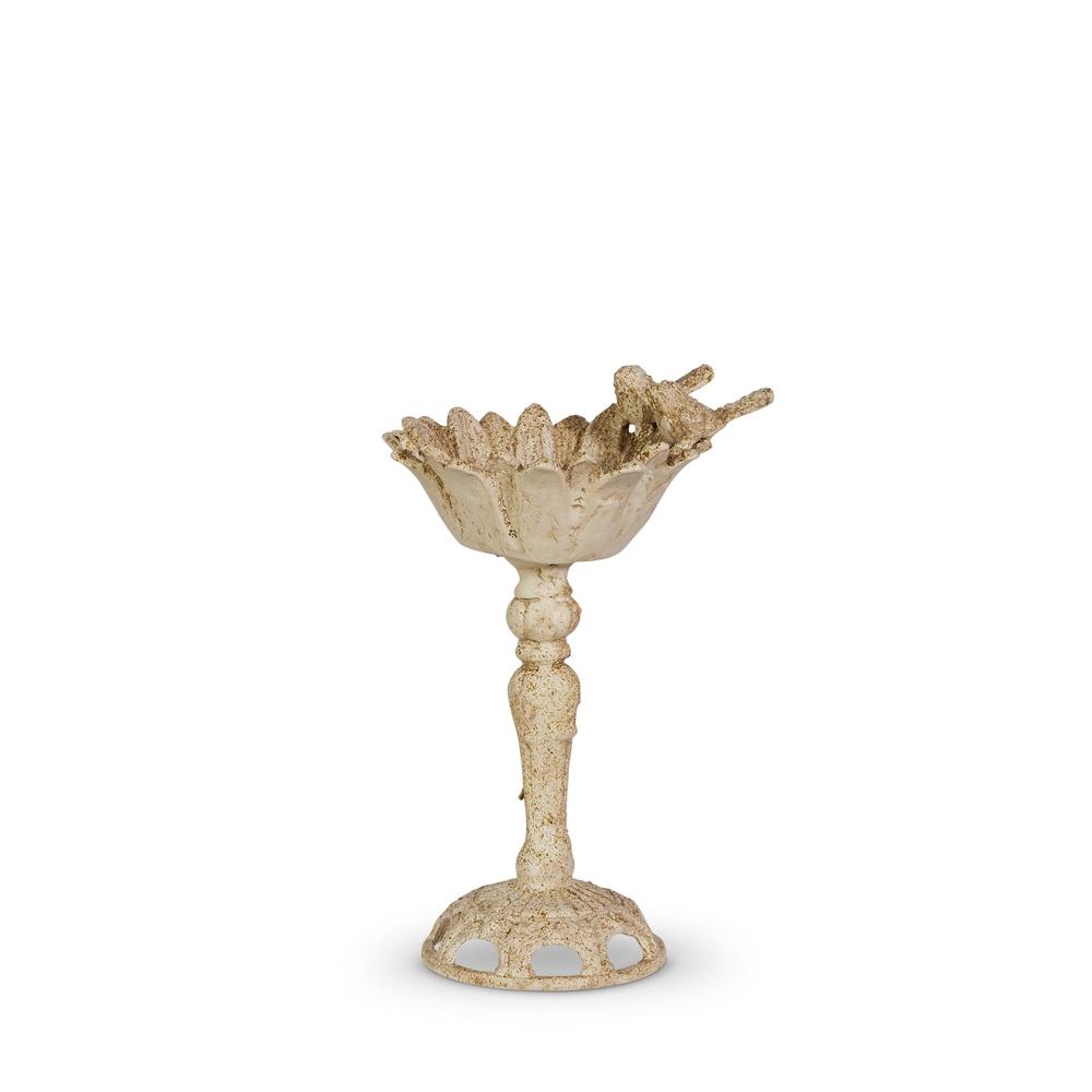 RAZ Imports 11" Whitewash Bird Bath