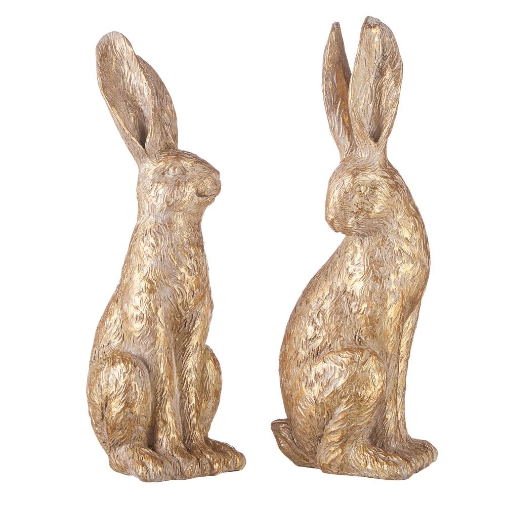 RAZ Imports 12.25" Gold Leaf Rabbit