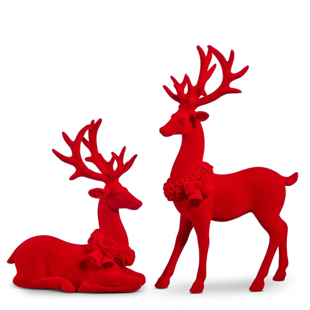 RAZ Imports 12.5" Flocked Deer