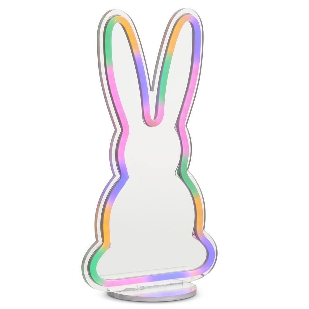 RAZ Imports 12.5" Lighted Neon Bunny Sign