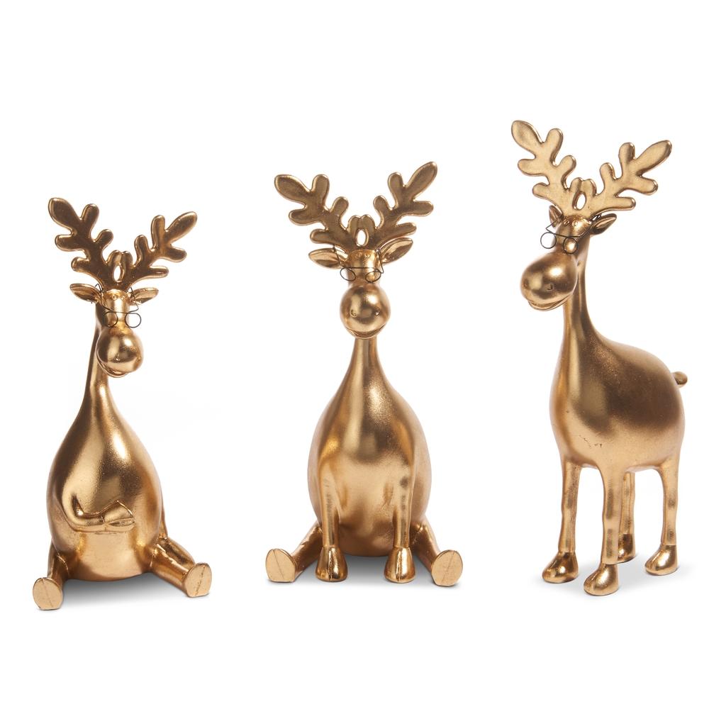 RAZ Imports 12.75" Gold Moose with Glasses