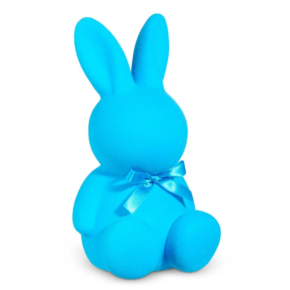 RAZ Imports 12" Blue Flocked Bunny