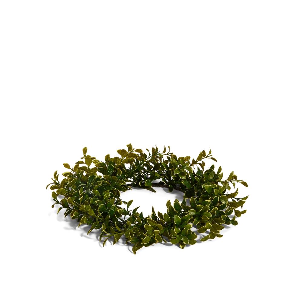 RAZ Imports 12" Boxwood Mini Wreath-Candle Ring