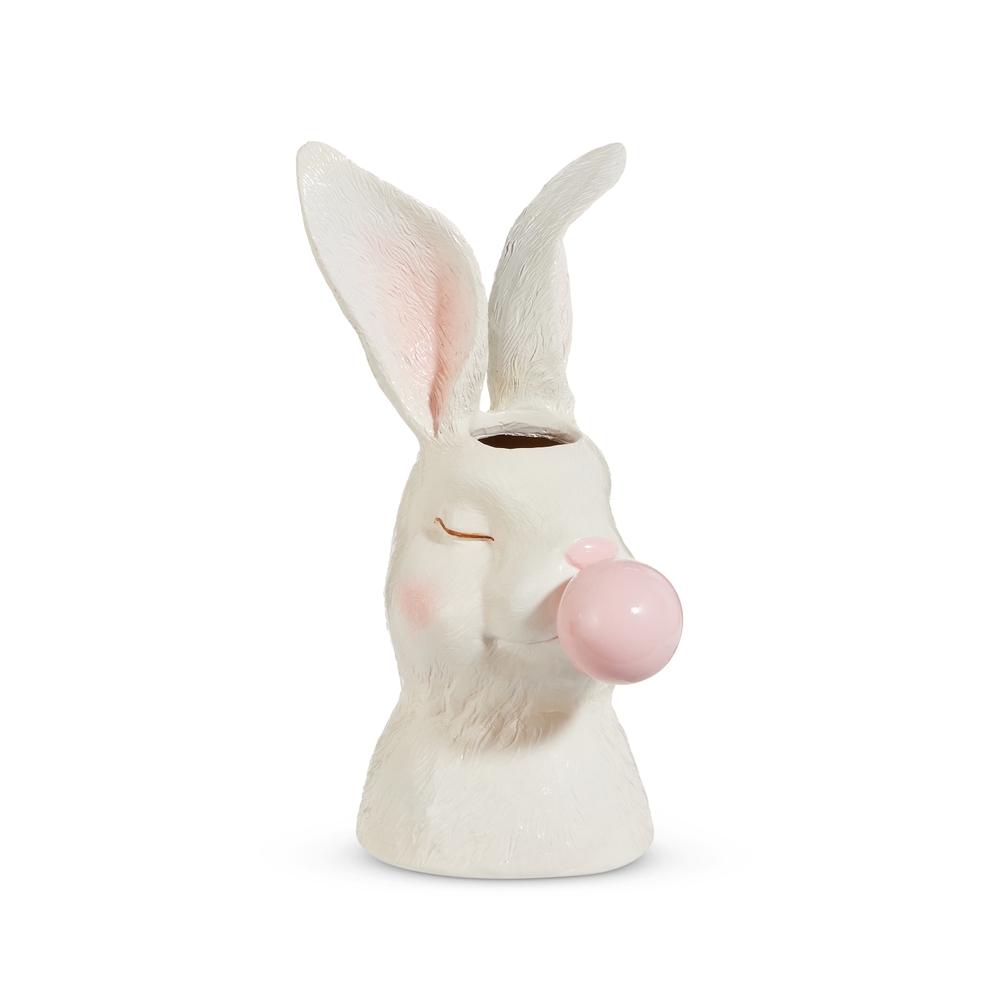 RAZ Imports 12" Bunny Blowing Bubble Vase