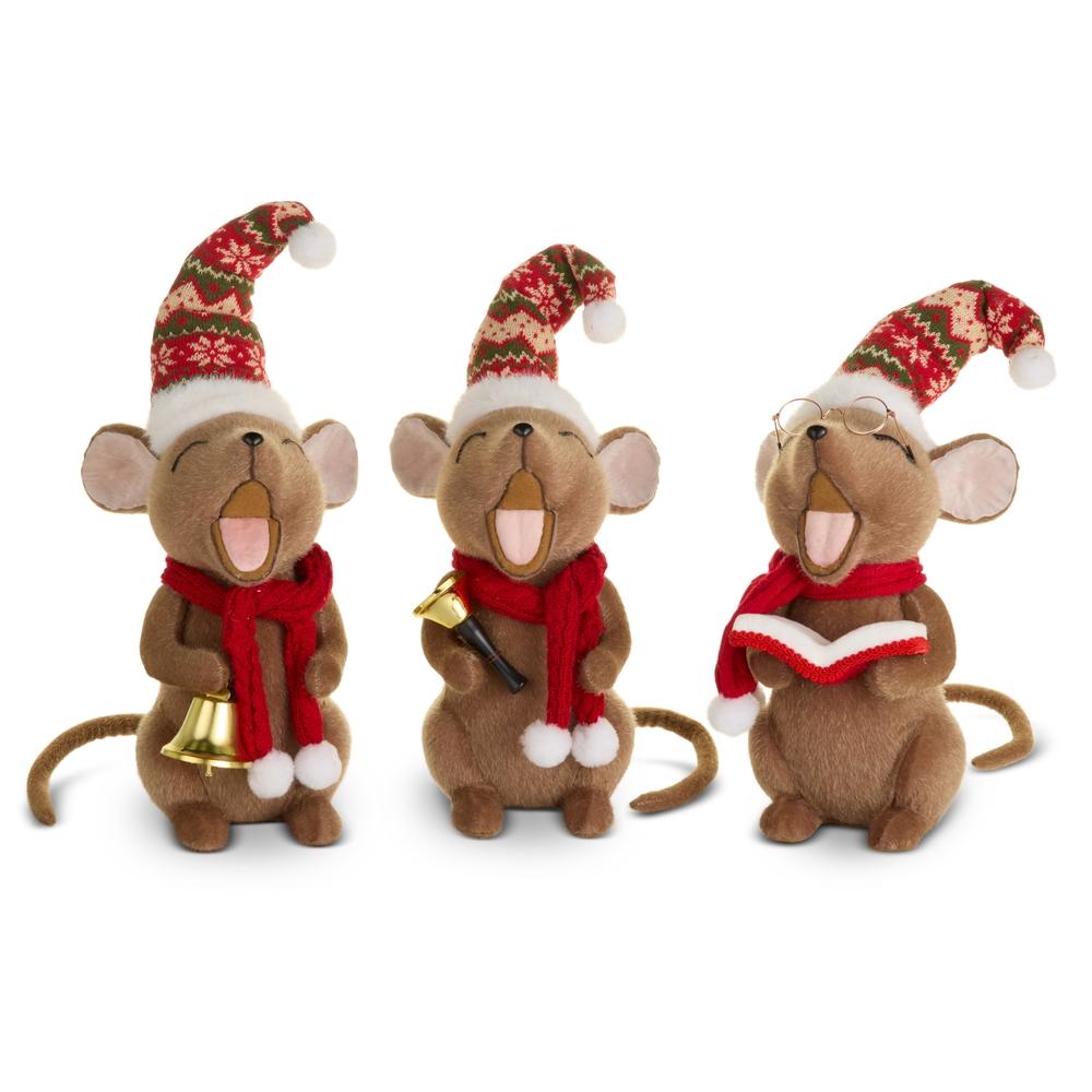 RAZ Imports 12" Caroling Mouse