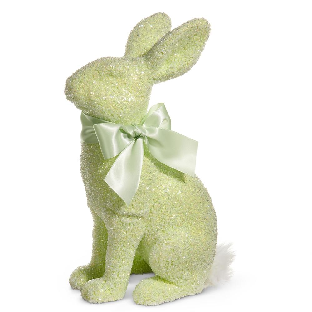 RAZ Imports 12" Green Beaded Sitting Bunny