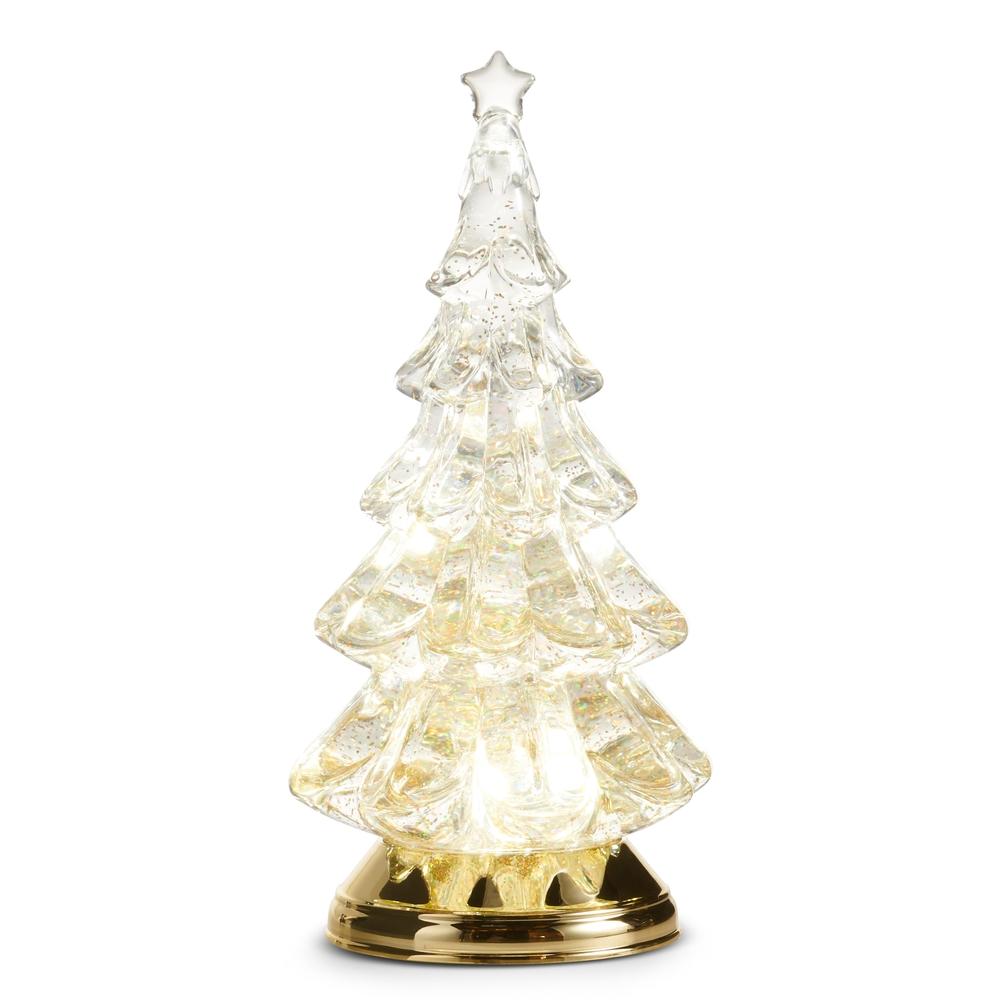 RAZ Imports 12" Lighted Gold Swirling Glitter Tree