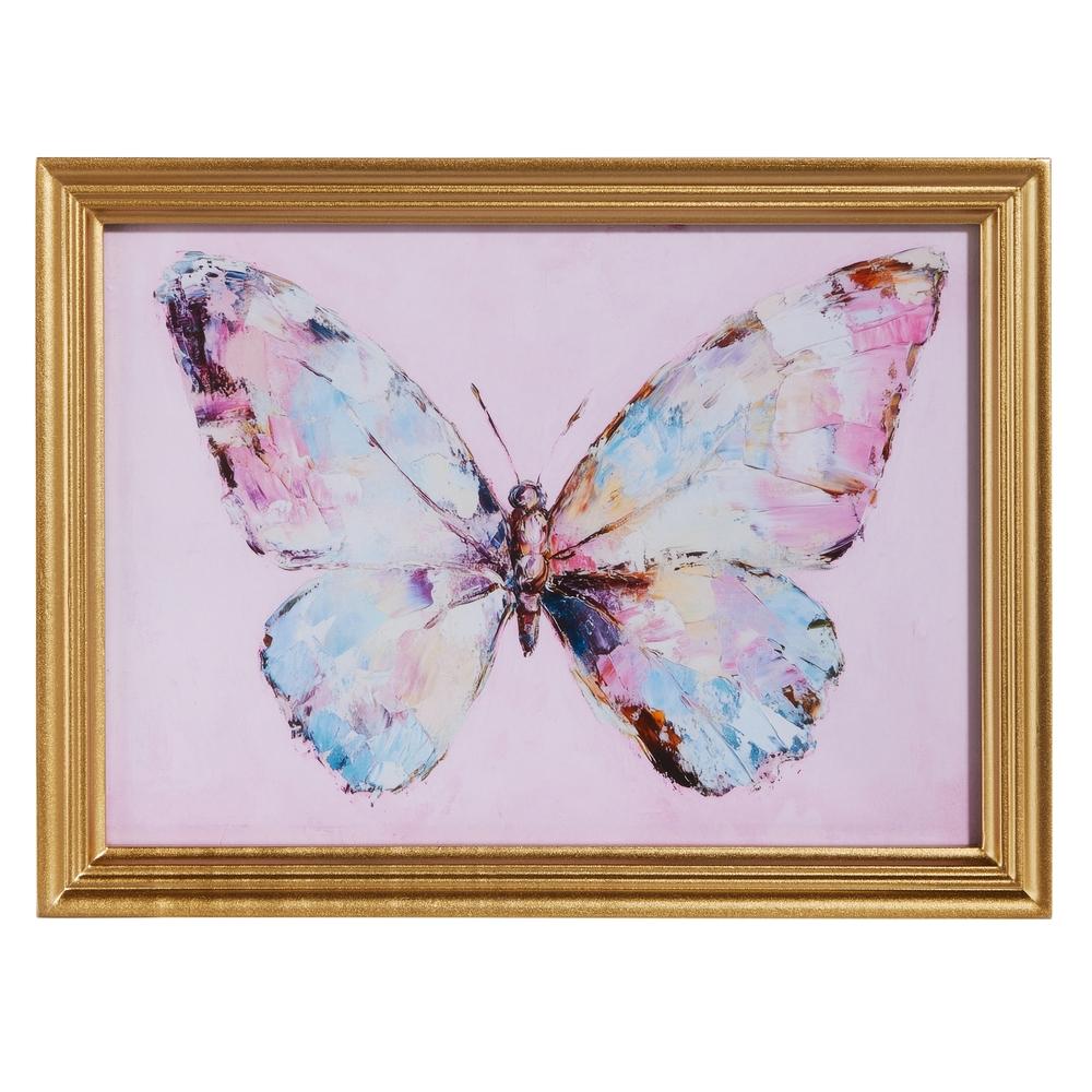 RAZ Imports 12" Pastel Flutter Framed Wall Art