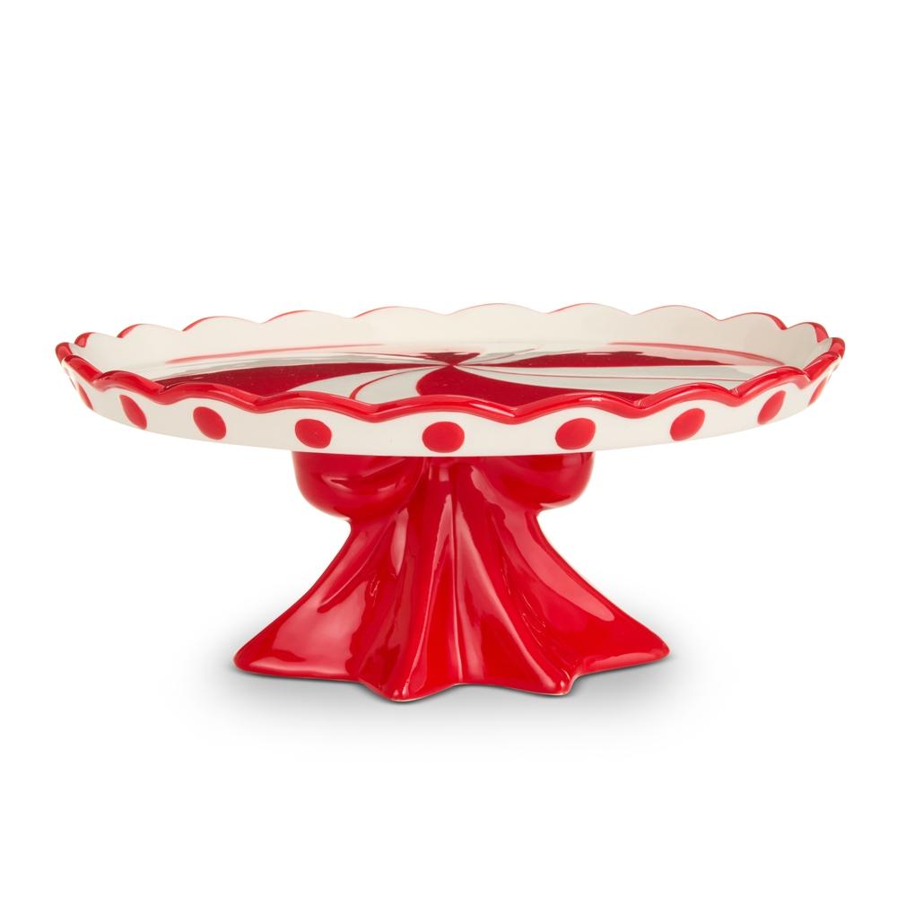 RAZ Imports 12" Peppermint Cake Stand