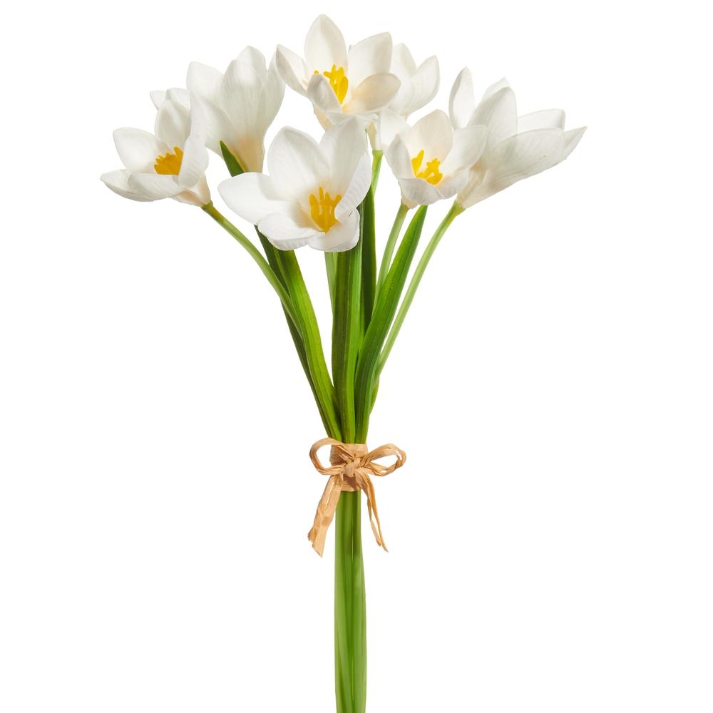RAZ Imports 12" Real Touch White Crocus Bundle
