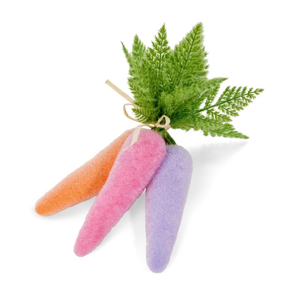 RAZ Imports 12" Sherbet Flocked Carrot Bundle