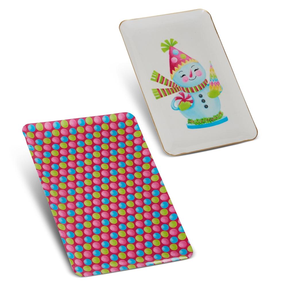 RAZ Imports 12" Snowman Cheer Trays