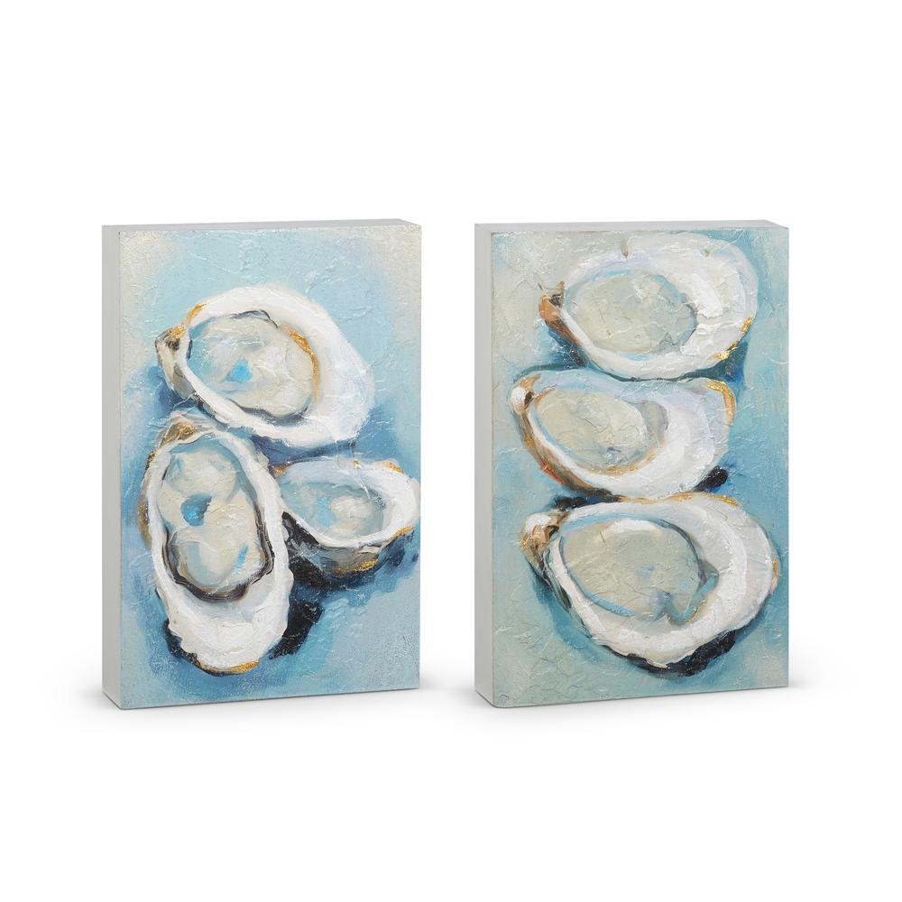 RAZ Imports 12" Watercolor Oysters Block