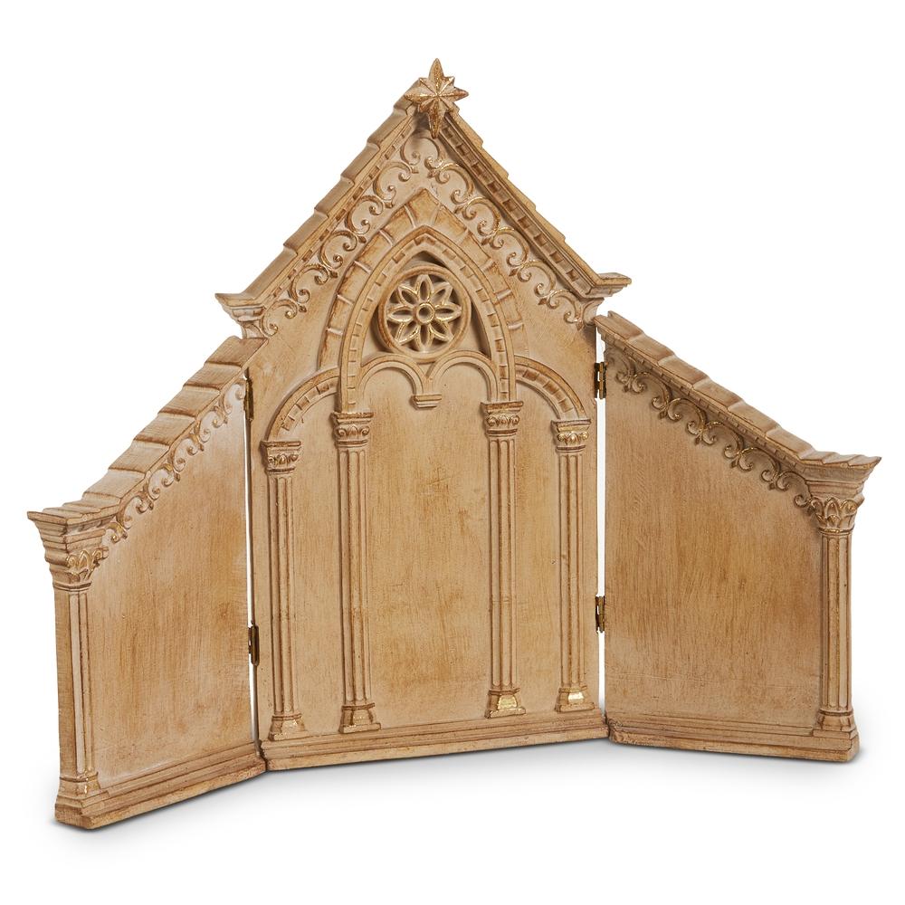 RAZ Imports 12" Whitewash Folding Creche
