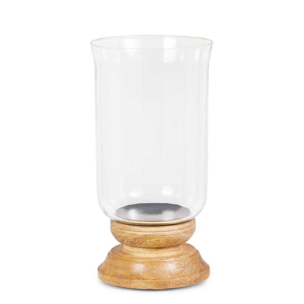 RAZ Imports 12" Wood Base Candle Holder