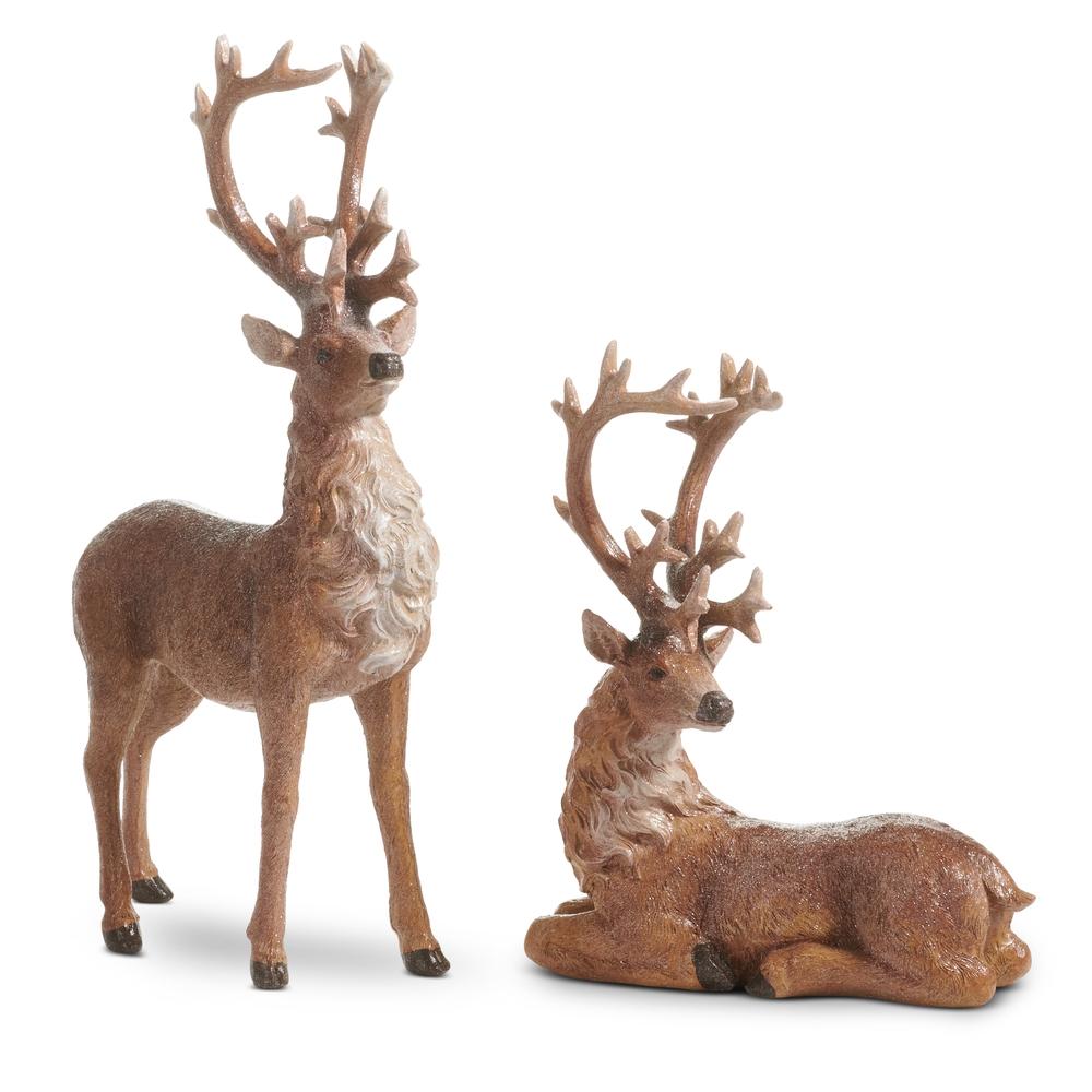 RAZ Imports 13.75" Glitter Snow Deer