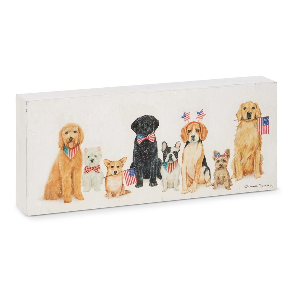 RAZ Imports 13.75" Patriotic Pack Wood Block