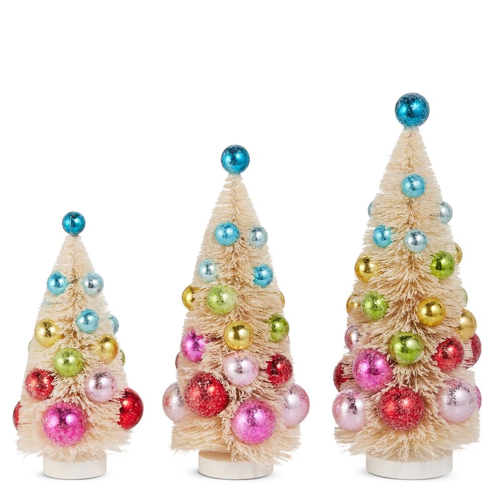 RAZ Imports 13" Bottle Brush Ornament Tree