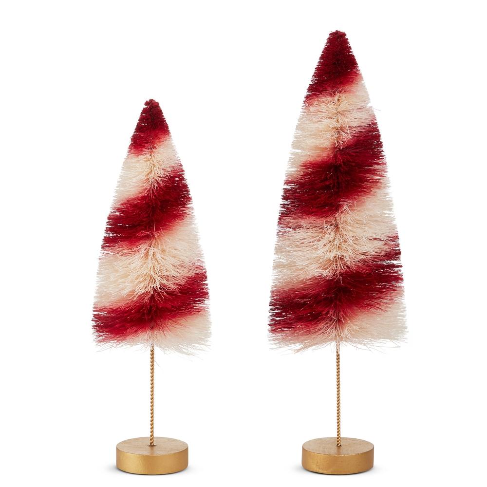 RAZ Imports 13" Bottle Brush Peppermint Tree