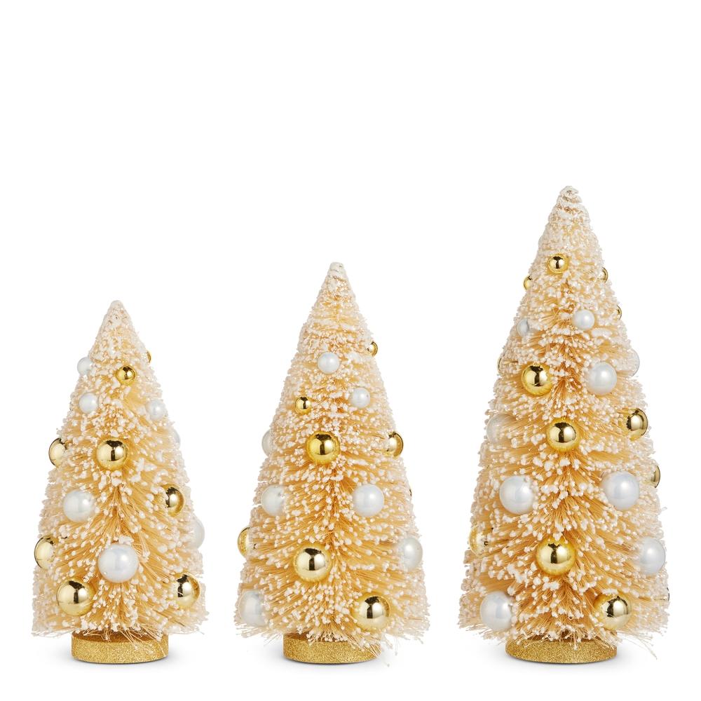 RAZ Imports 13" Bottle Brush Trees with Bows