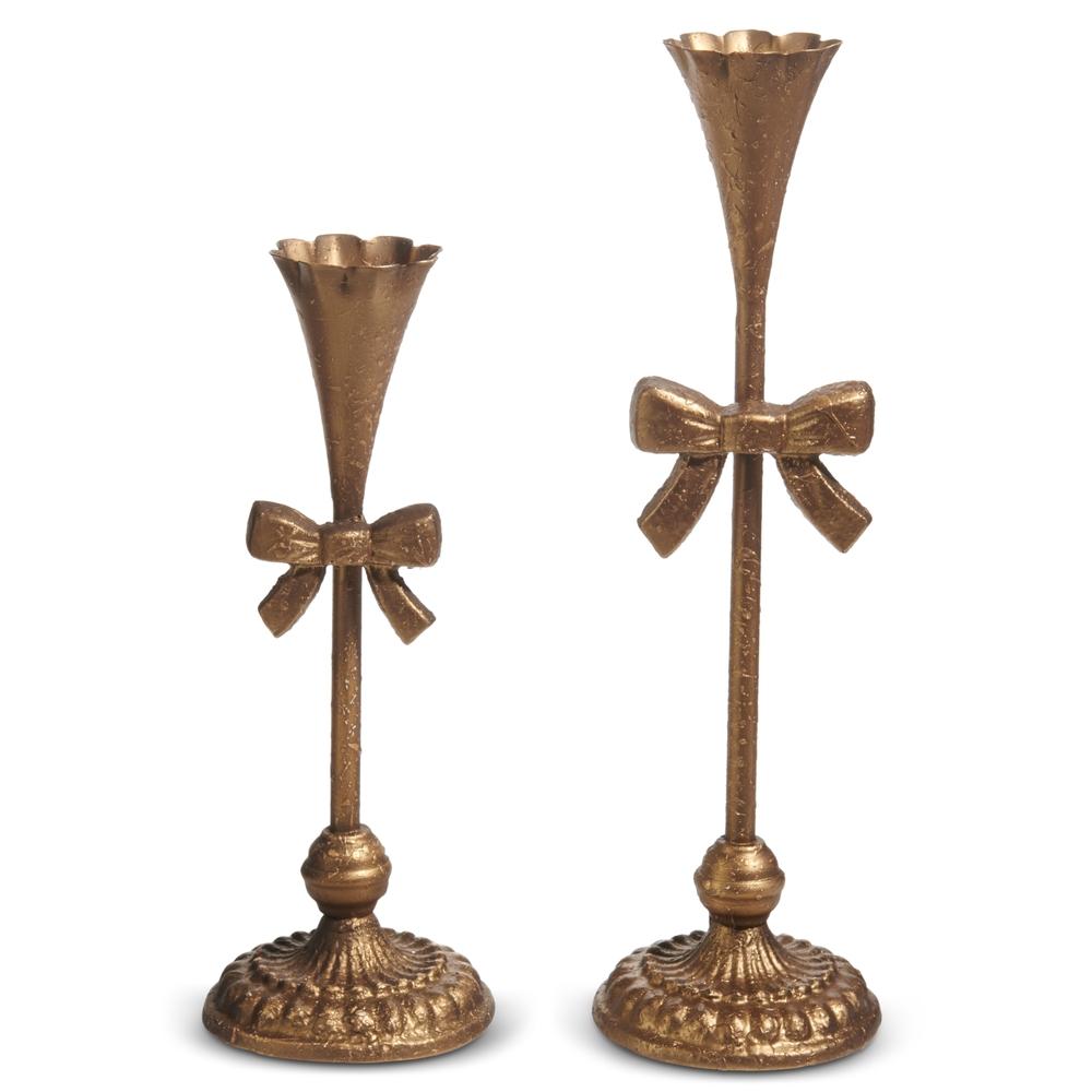 RAZ Imports 13" Bow Candlesticks